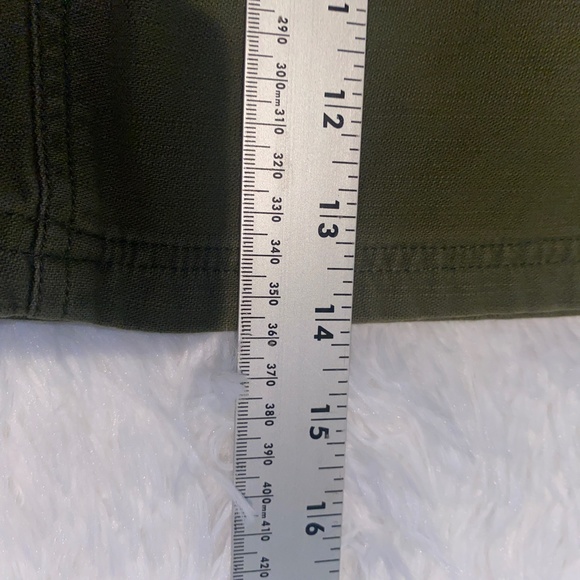 Scotch and Soda Army Green Denim Button Fly Mini Skirt - Picture 7 of 7